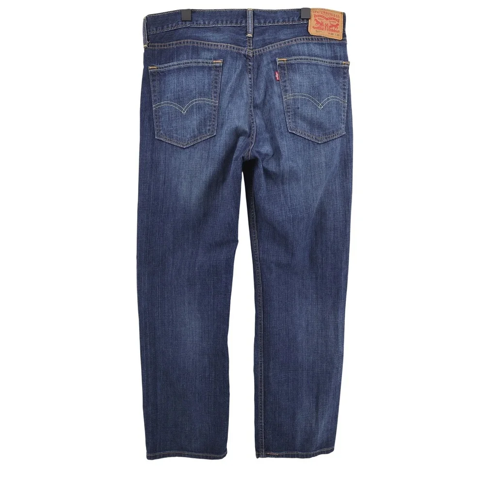 Levi's 514 Straight Fit Jeans Blue Mens 36x30 100% Cotton Denim